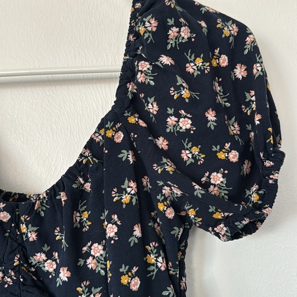 Navy floral print dress - Picture 2 of 8